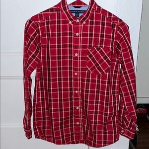 Tommy Hilfiger Kids Red Plaid Button Down Shirt